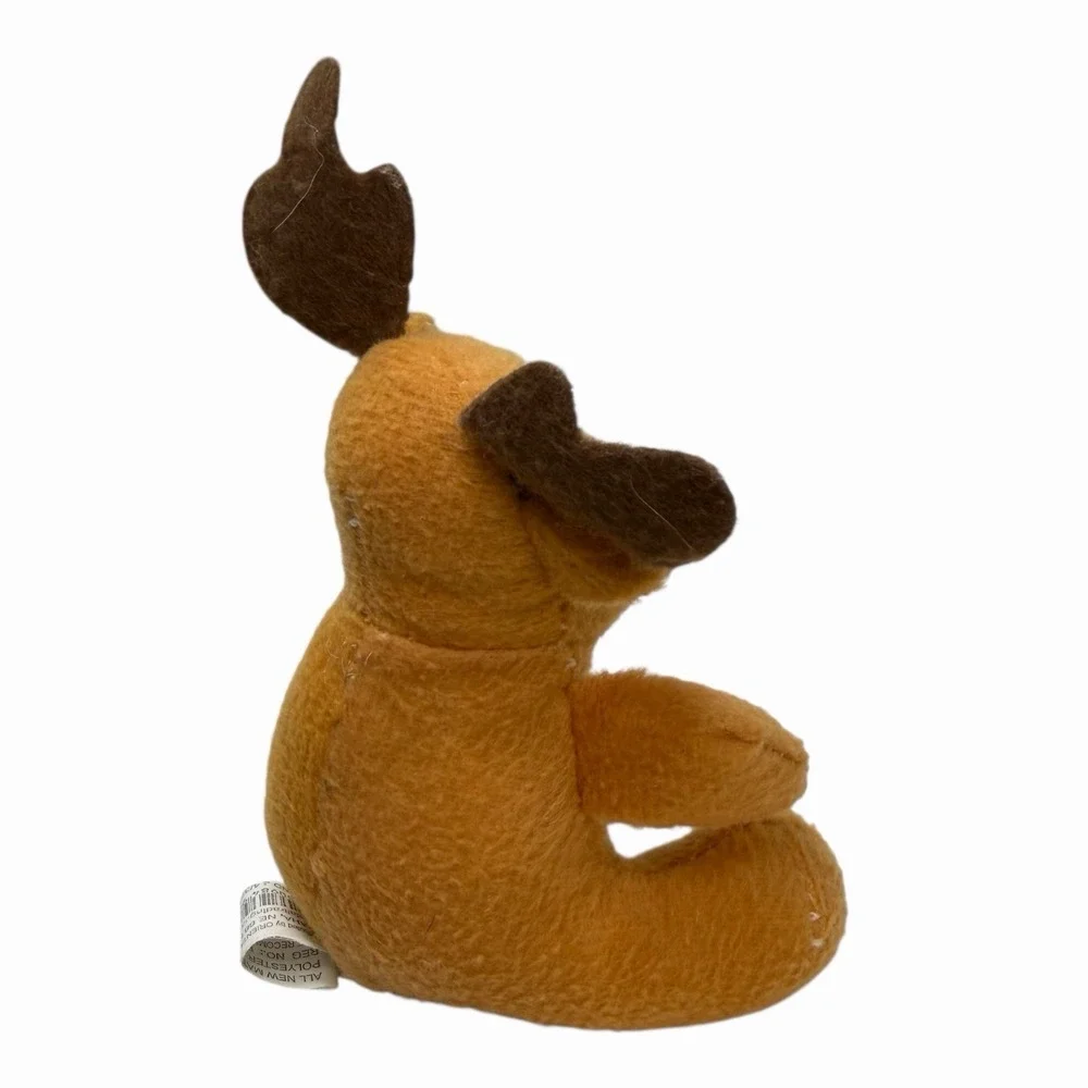 Vintage Plush Moose Toy with Felt Antlers 4
